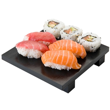 Base Quadrada em Bamb Preto para Sushi 150x150x25mm 1 un