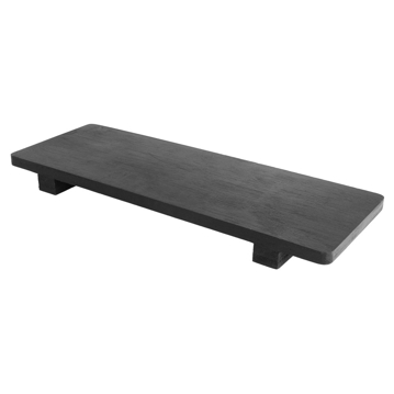 Base Retangular em Bamb Preto para Sushi 300x110x25mm 1 un