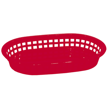 Cesta em Plstico Vermelho Comprida 280x175x40mm 12 un
