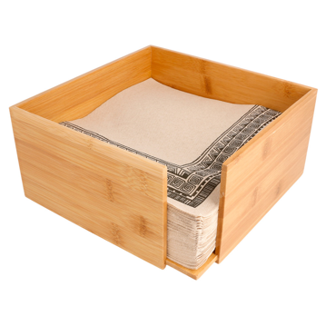 Suporte de Bamb Natural para Guardanapos 400x400mm 1/4 1 un