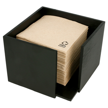 Suporte de Bamb Preto para Guardanapos 200x200mm 1/4 1 un