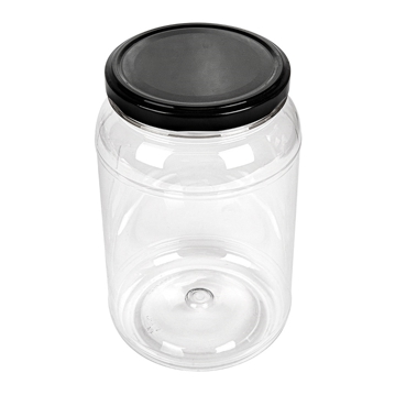 Frasco Pl�stico PET transparente 1000ml com tampa em metal 51 un