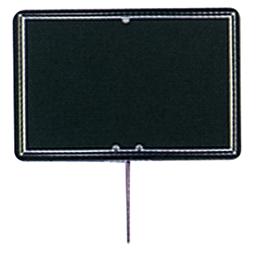 Etiqueta Rectangular PVC preto para Marcar Preos 80x120x2mm 10 un