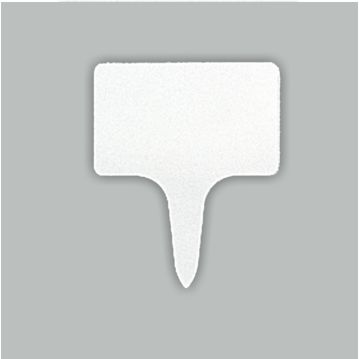 Etiqueta Rectangular PVC branco para Marcar Preos 80x55x1mm 10 un
