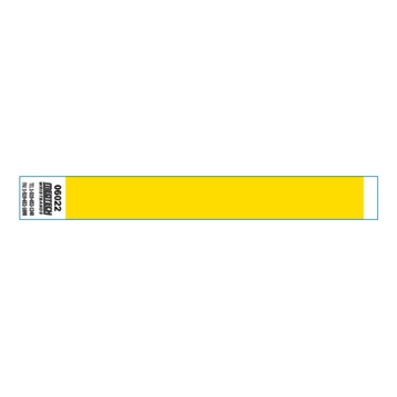Bracelete no transfervel em papel com adesivo amarelo 20x255mm 100 un