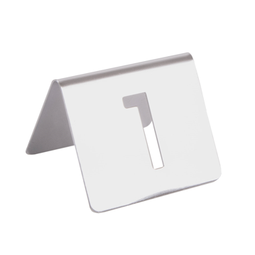 Cavalete em Inox com Nmeros de Mesa de 1 A 25 75x55mm 25 un
