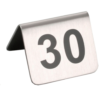 Cavalete em Inox com Nmeros de Mesa de 26 A50 52x42mm 25 un