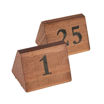 Cavalete em Madeira com Nmeros de Mesa de 1 a 25 48x46x42mm 25 un