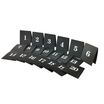 Cavalete em Papel com Nmeros de Mesa de 1 A 20 90x120mm 20 un