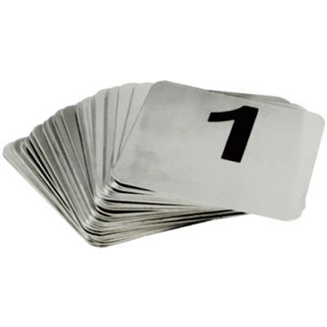 Jogo de Nmeros de Mesa em Inox de 26 A 50 95x88mm 25 un