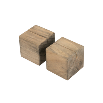 Suporte cbico madeira envelhecida 48x48x48mm 8x2 un