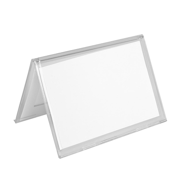 Cavalete Porta Etiquetas de Mesa Econmicos em Plstico PS Transparente 75x45mm 200 un