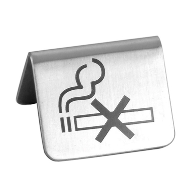 Cavalete de Mesa em Inox Proibido Fumar 53x50x35mm 1 un