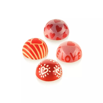 Semiesfera e Choco Stamp para Molde em Plstico Tritan para Bombons Semiesfera - Modelo C