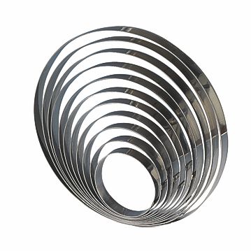 Forma Cortante em Anel Circular de Inox para Semifrios - Baixa 120x20mm