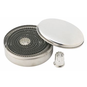 Conjunto de Formas Cortantes para Pastelaria - Circulares Dentadas