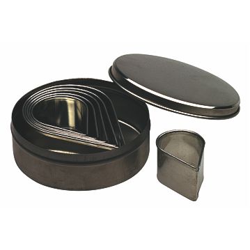 Conjunto de Formas Cortantes para Pastelaria - Formato Gota