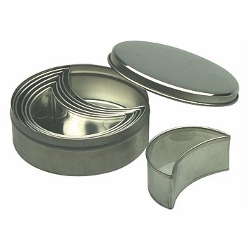 Conjunto de Formas Cortantes para Pastelaria - Meia Lua