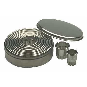 Conjunto de Formas Cortantes para Pastelaria - Circulares Semi-dentadas