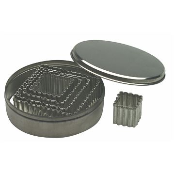 Conjunto de Formas Cortantes para Pastelaria - Quadradas Semi-dentadas