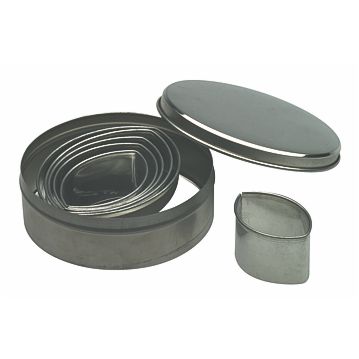 Conjunto de Formas Cortantes para Pastelaria - Ovais