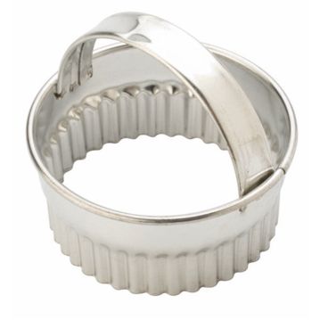 Forma Cortante para Pastelaria com Pega Lato - Circular Semi-dentado 60x40mm