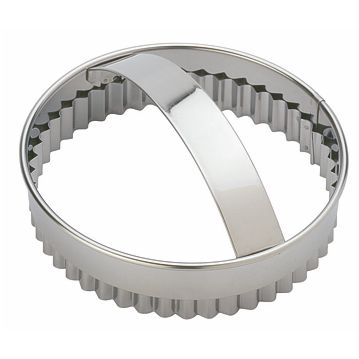 Forma Cortante para Pastelaria Inox com Pega - Circular Semi-dentado 120mm