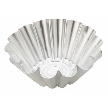 Forma Molde em Aluminio para Pastelaria - Brioche Cnica Dentada 200x80mm