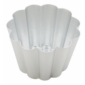 Forma Molde em Aluminio para Pastelaria - Brioche Cnica Dentada Alta 130x100mm