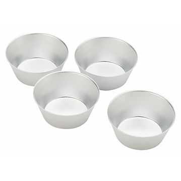 Conjunto de 4 Formas Molde em Aluminio para Pastelaria - Circular Alto 70x35mm