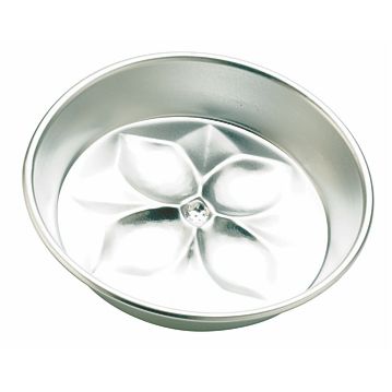 Forma Molde em Aluminio para Pastelaria - Tarte Fundo Rosa 140x30mm