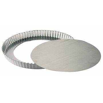 Forma Molde em Aluminio para Pastelaria - Tarte Redonda Dentada 240x23mm