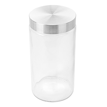 Frasco de Conservao em Vidro com Tampa Aluminio 1700ml 112x220mm 12 un