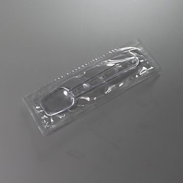 Colher de Plstico Transparente de Gelado 95mm Embrulhada Individualmente 4000un