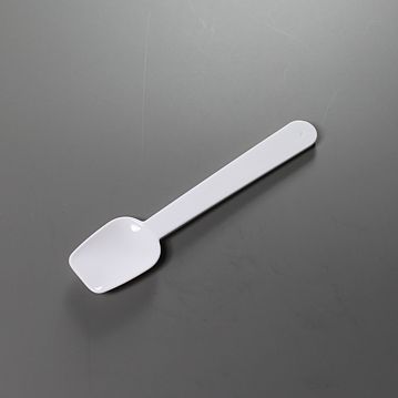 Colher de Plstico Opaco Branco de Gelado 95mm 14x500g
