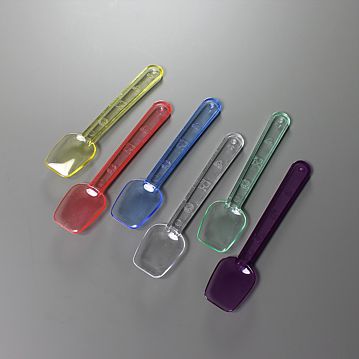 Colher de Plstico Transparente Cores Sortidas de Gelado 95mm 6x500g