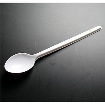 Colher de Plstico Branco de Sobremesa Econmico 150mm 40x100un