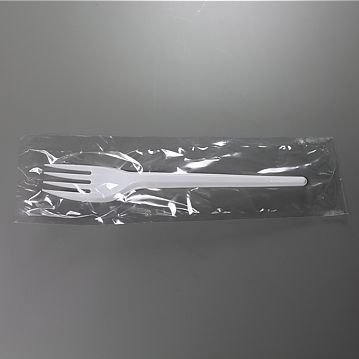 Garfo de Plstico Branco Econmico 162mm Embrulhado Individualmente 1500un