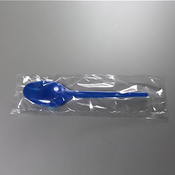 Colher de Plstico Azul de Sopa Econmico 162mm Embrulhada Individualmente 1000un