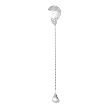 Colher Entranada de Cocktail em Inox com funo Straining 400mm 1 un
