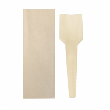 Colher em Madeira para Gelados 70mm Embrulhada Individualmente 1000 un