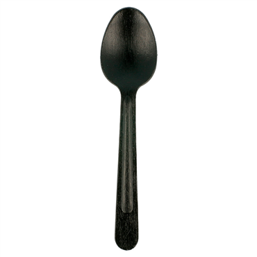 Colher de Sopa em Madeira Preto 165mm 100 un