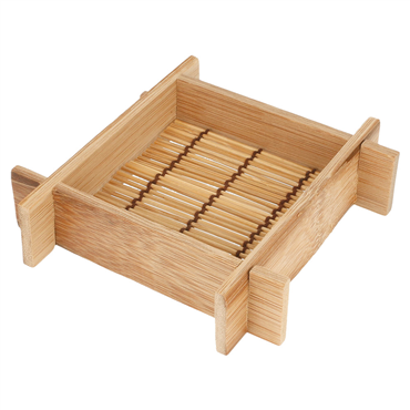 Mini recipiente tranado flutuante em Bambu 120x120x30mm 20 un