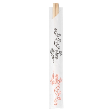 Pauzinhos em Bambu Individuais para Comida Oriental 210mm 100 un