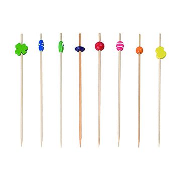 Pick em Bamb Decorados Sortidos 120mm 100 un