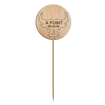Pick em Madeira Marcador de Comida 95mm A Point Medium 100 un