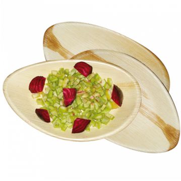 Prato Oval em Folha de Palma 260x160x25mm 200 un