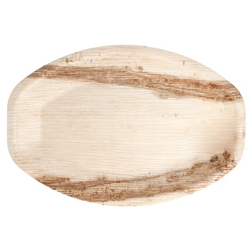 Prato Oval em Folha de Palma 330x230x25mm 200 un