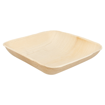 Tigela Quadrada em Folha de Palma 200x200x40mm 200 un