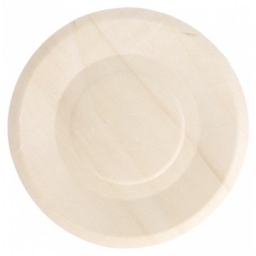 Prato de Madeira redondo 155x10mm 50 un